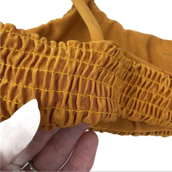 Zaful Smocked Burnt Orange Bikini Top And Bottoms Bathing Suit Set Size Small - Picture 15 of 15